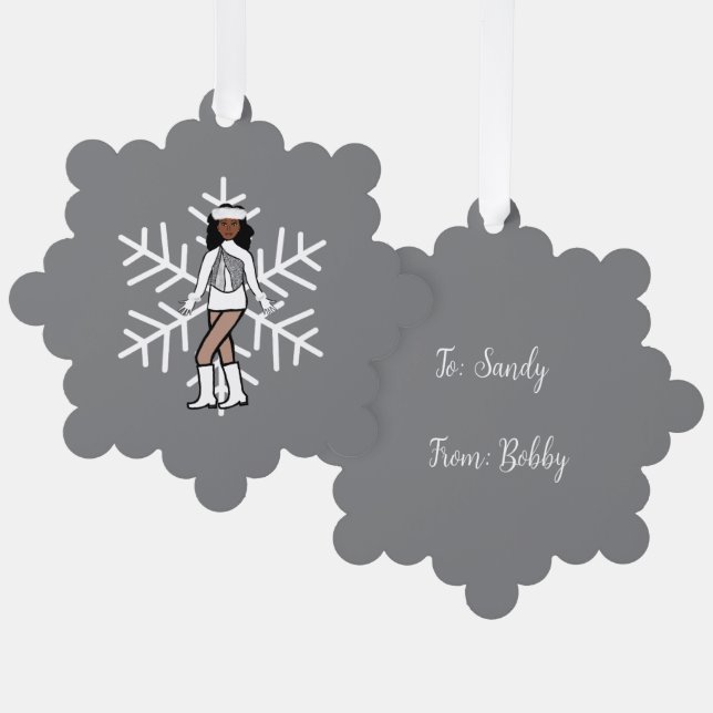 Carte Décorative Danseur d'argent (Recto/Verso)