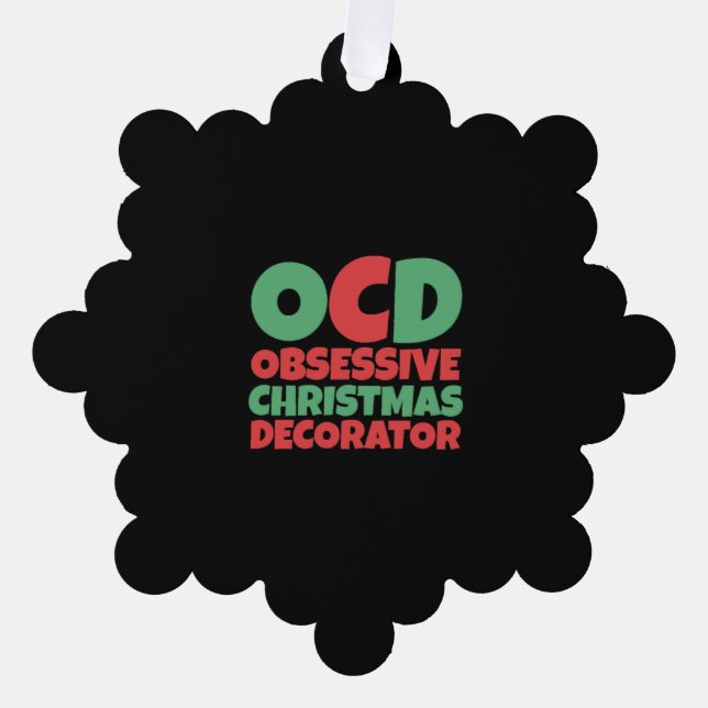Carte Décorative Décorateur de Noël obsessionnel (Recto)