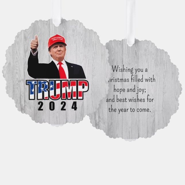 Carte Décorative Donald Trump 2024 (Recto/Verso)