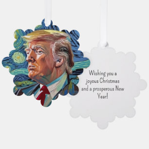 Carte Décorative Donald Trump Starry Night Van Gogh Art Style 2024