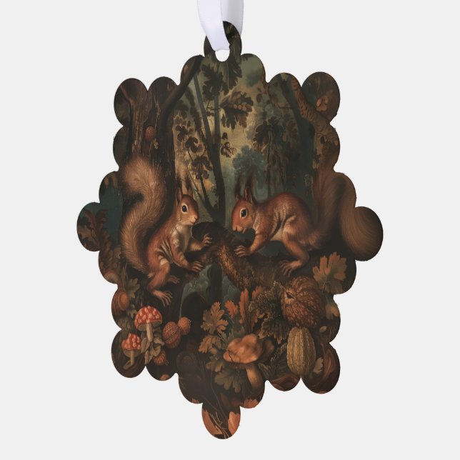 Carte Décorative Écureuils - Papier de papeterie (Gauche)