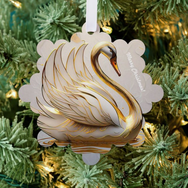 Carte Décorative "Élégant portrait de cygne" (Insitu (Arbre))