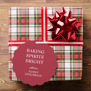 Carte Décorative Esprits de pâtisserie Rouge de Noël