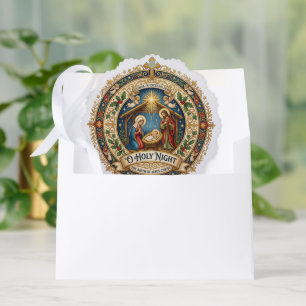 Carte Décorative Famille sainte de Noël chrétien religieux