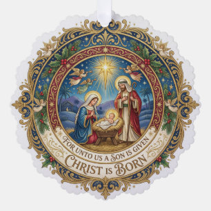 Carte Décorative Famille sainte de Noël chrétien religieux