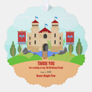 Carte Décorative Fête d'anniversaire de tournoi de chevaliers médié