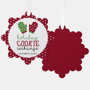 Carte Décorative Fête d'échange de biscuits Noël Four Mitts