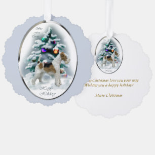 Carte Décorative Fil Fox Terrier cadeaux de Noël