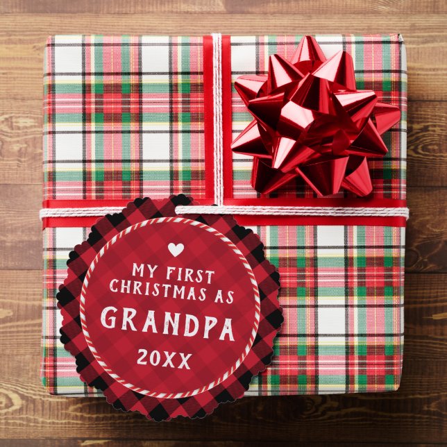Carte Décorative First Christmas as Grandpa Photo Keepsake  (Insitu (Cadeau))