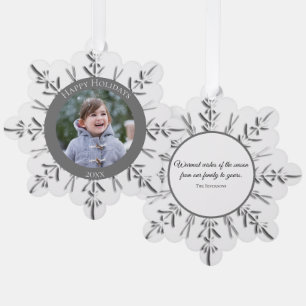 Carte Décorative Flambeau de neige d'hiver Joyeuses vacances Daté
