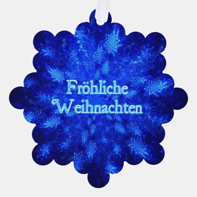 Carte Décorative Froliche Weihnachten - Snowburst (Recto)