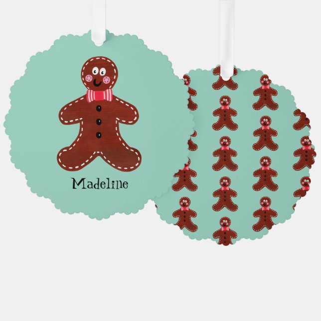 Carte Décorative Gingerbread Man (Recto/Verso)