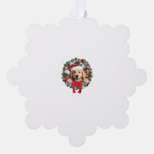 Carte Décorative Golden Retriever décoration de couronne Noël Noël