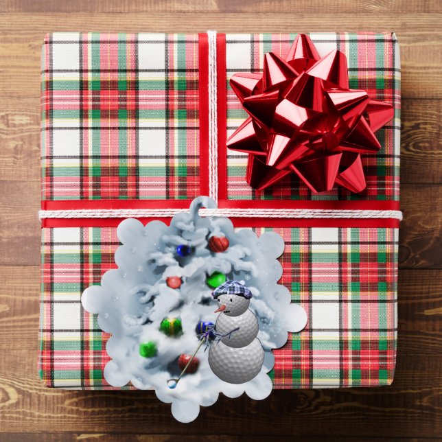 Carte Décorative Golf Ball Snowman Noël (Insitu (Cadeau))