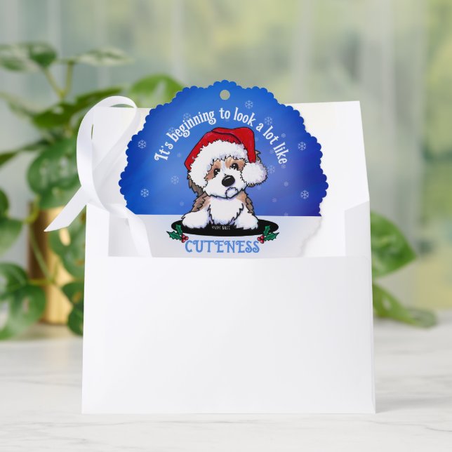 Carte Décorative Havanais de Noël (Enveloppe)