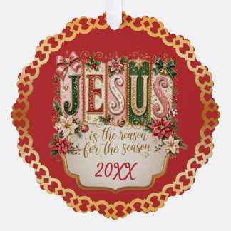 Carte Décorative Jésus rouge est la raison de la saison de Noël