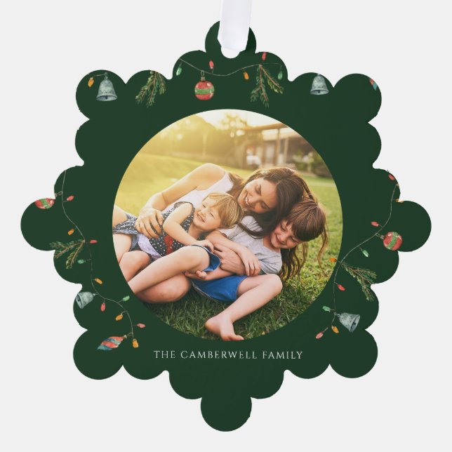 Carte Décorative Jolie famille photo Noël (Recto)
