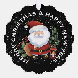 CARTE DÉCORATIVE JOLLY PÈRE NOËL, NOËL PERSONNALISÉ