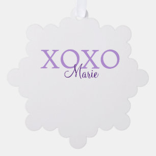 Carte Décorative Jour de la Saint Valentin Xoxo ajouter nom pastel