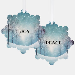 CARTE DÉCORATIVE JOY & PEACE SNOWFLAKE PAPER