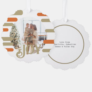 Carte Décorative Joy Photo Noël Personnalisé