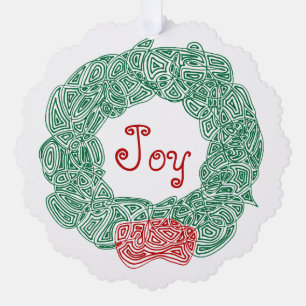 Carte Décorative Joy Wreath