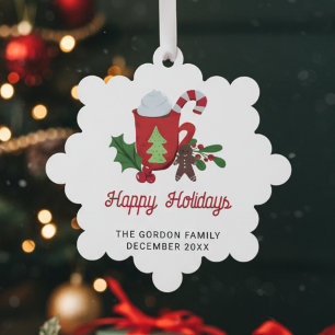 Carte Décorative Joyeuses Vacances Custom Chocolat Chocolat Chocola