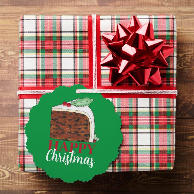 Carte Décorative Joyeux Noël britannique British Cake Slice Festive (Insitu (Cadeau))