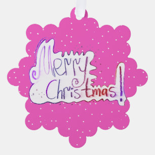 Carte Décorative Joyeux Noël lettrage de la main Papier Ornament Ca