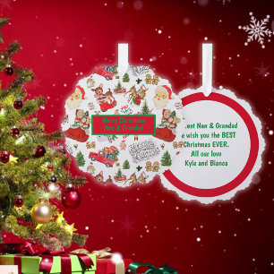 Carte Décorative Joyeux Noël Nan & Grand Monogramme