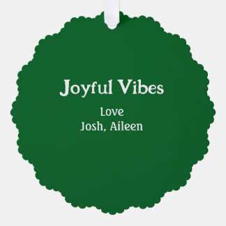 Carte Décorative Joyful Vibes green Christmas holidays love family