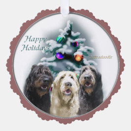 Carte Décorative Labradoodle Cadeaux de Noël