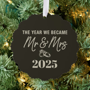 Carte Décorative L'Année où nous sommes devenus M. & Mme 2025 Perso