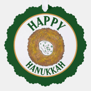 Carte Décorative Latkes Happy Hanoukka Chanukah Jours fériés juifs