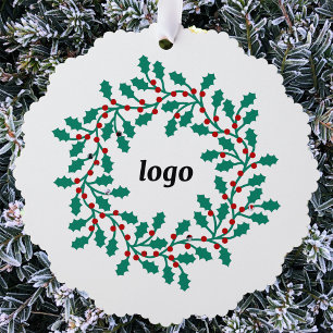 Carte Décorative Logo Holly Wreath Business