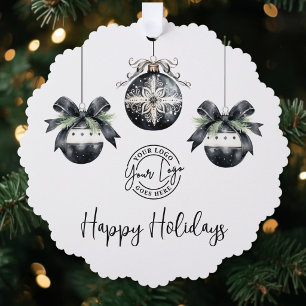 Carte Décorative Logo Simple Élégant Joyeuses Fêtes