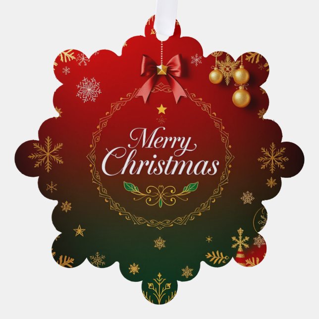 Carte Décorative Luxueuse élégance de Noël (Recto)