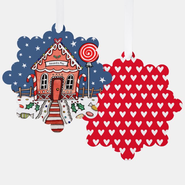 Carte Décorative Maison de pain d'épices Noël (Recto/Verso)