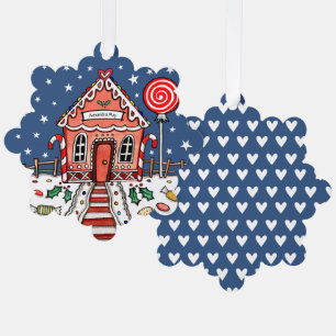 Carte Décorative Maison de pain d'épices Noël