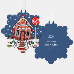Carte Décorative Maison de pain d'épices Noël