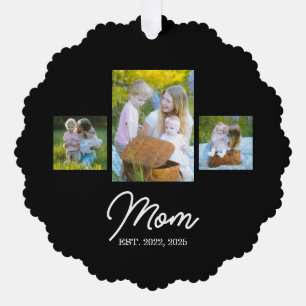 Carte Décorative Maman a établi un script moderne noir 3 Photo