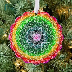 Carte Décorative Mandala de Noël magique personnalisée