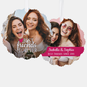 Carte Décorative Meilleurs amis pour toujours BFF 2 photos amitié