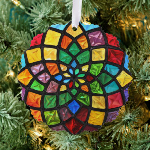 Carte Décorative Motif en verre de Noël