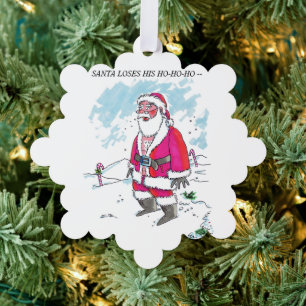 Carte Décorative No Ho Ho Ho décoration en papier en forme de floco