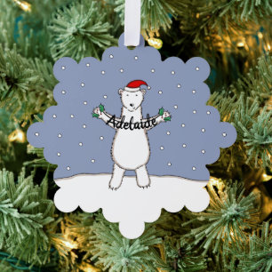 Carte Décorative Noël à l'ours polaire
