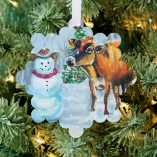 Carte Décorative Noël Cowboy Snowman