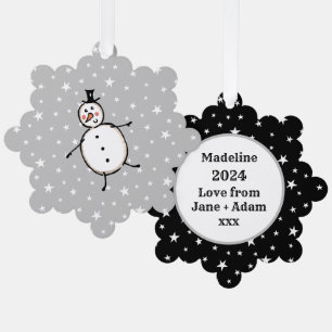 Carte Décorative Noël de Snowman personnalisé
