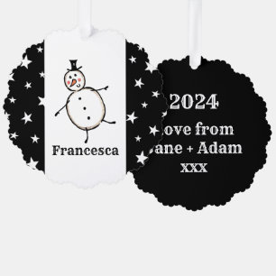 Carte Décorative Noël de Snowman personnalisé