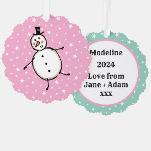 Carte Décorative Noël de Snowman personnalisé